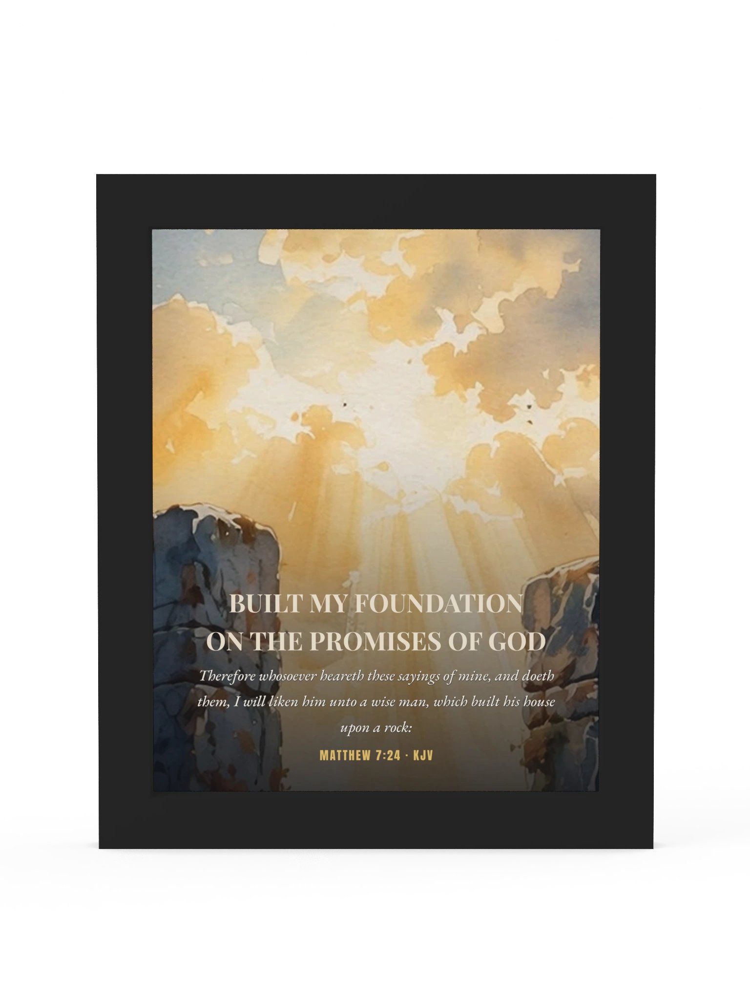 Built on the Promises — Matthew 7:24 Wall Art product image (1)