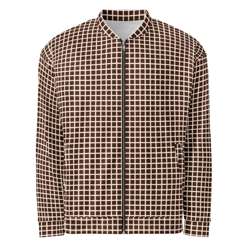 Graph Check Brown and Cream Bomber Jacket product image (1)