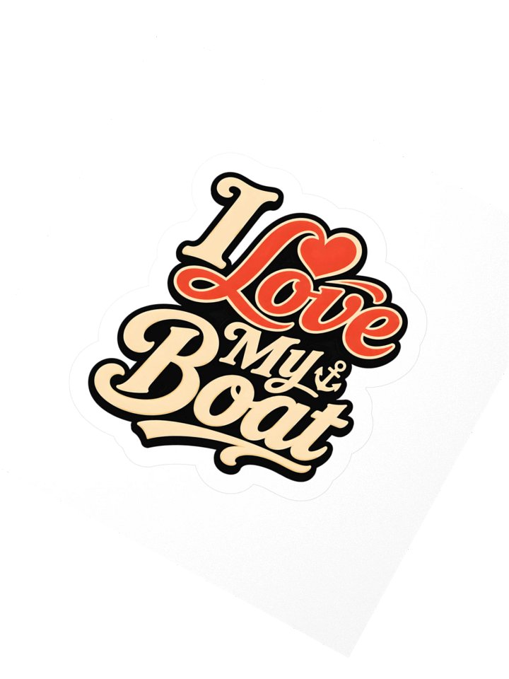 I Love My Boat Sticker product image (2)
