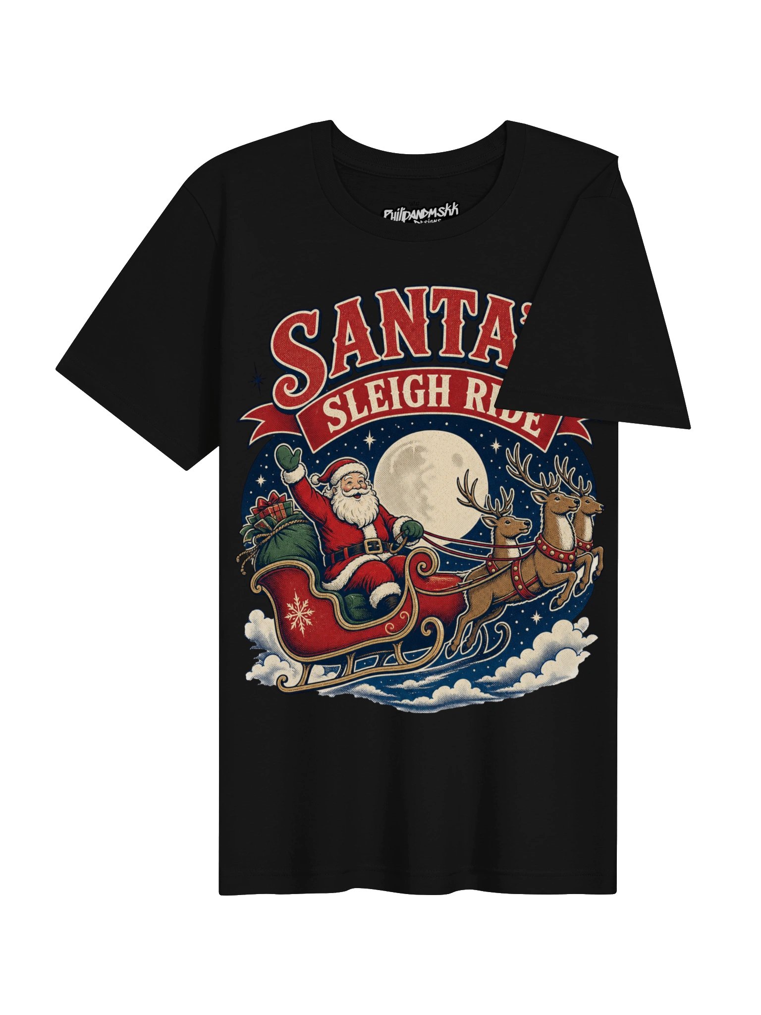 Santa’s Sleigh Ride Christmas Tee product image (29)