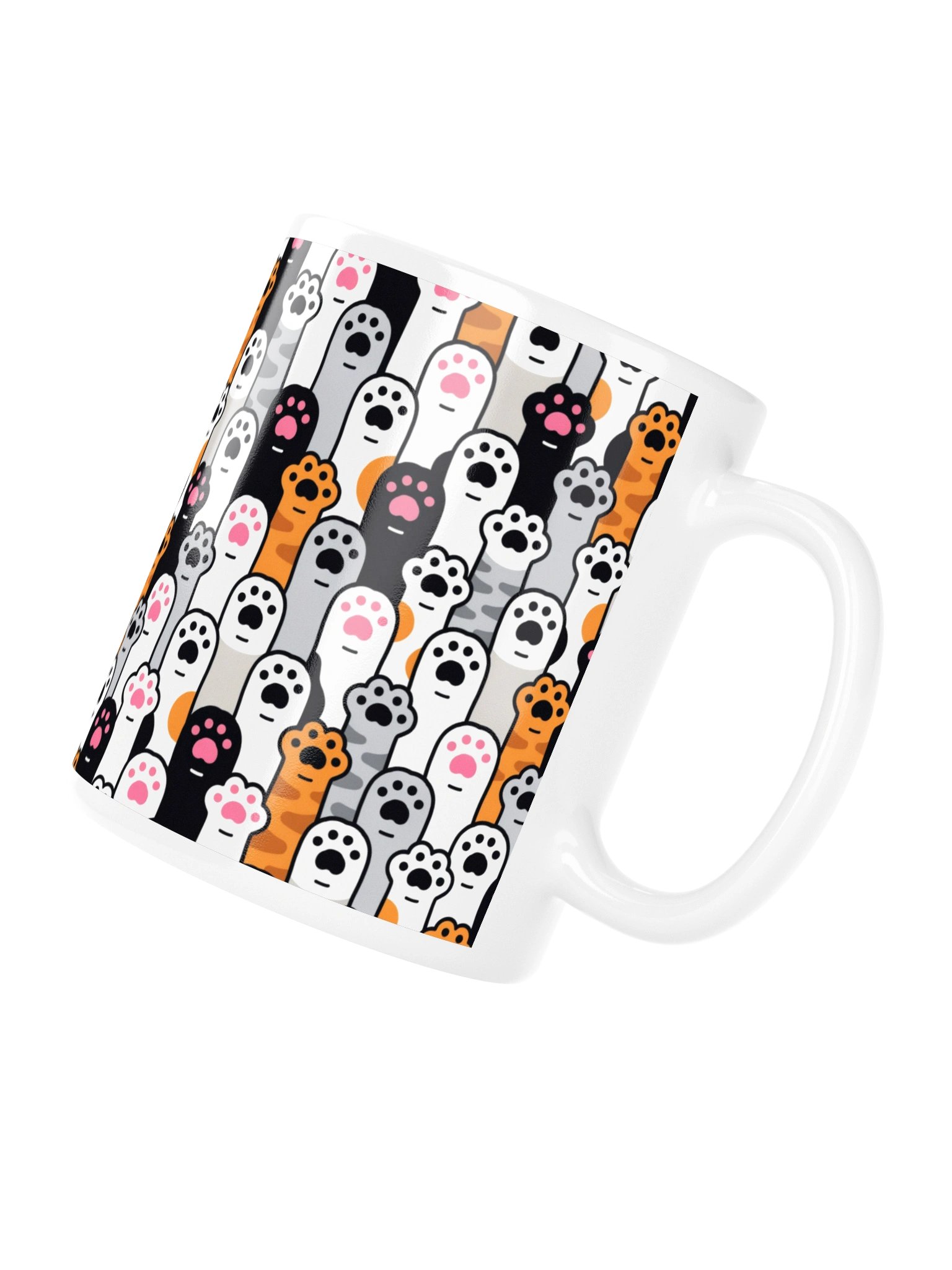 Seamless Cat Paw Pattern Glossy Mug product image (11)