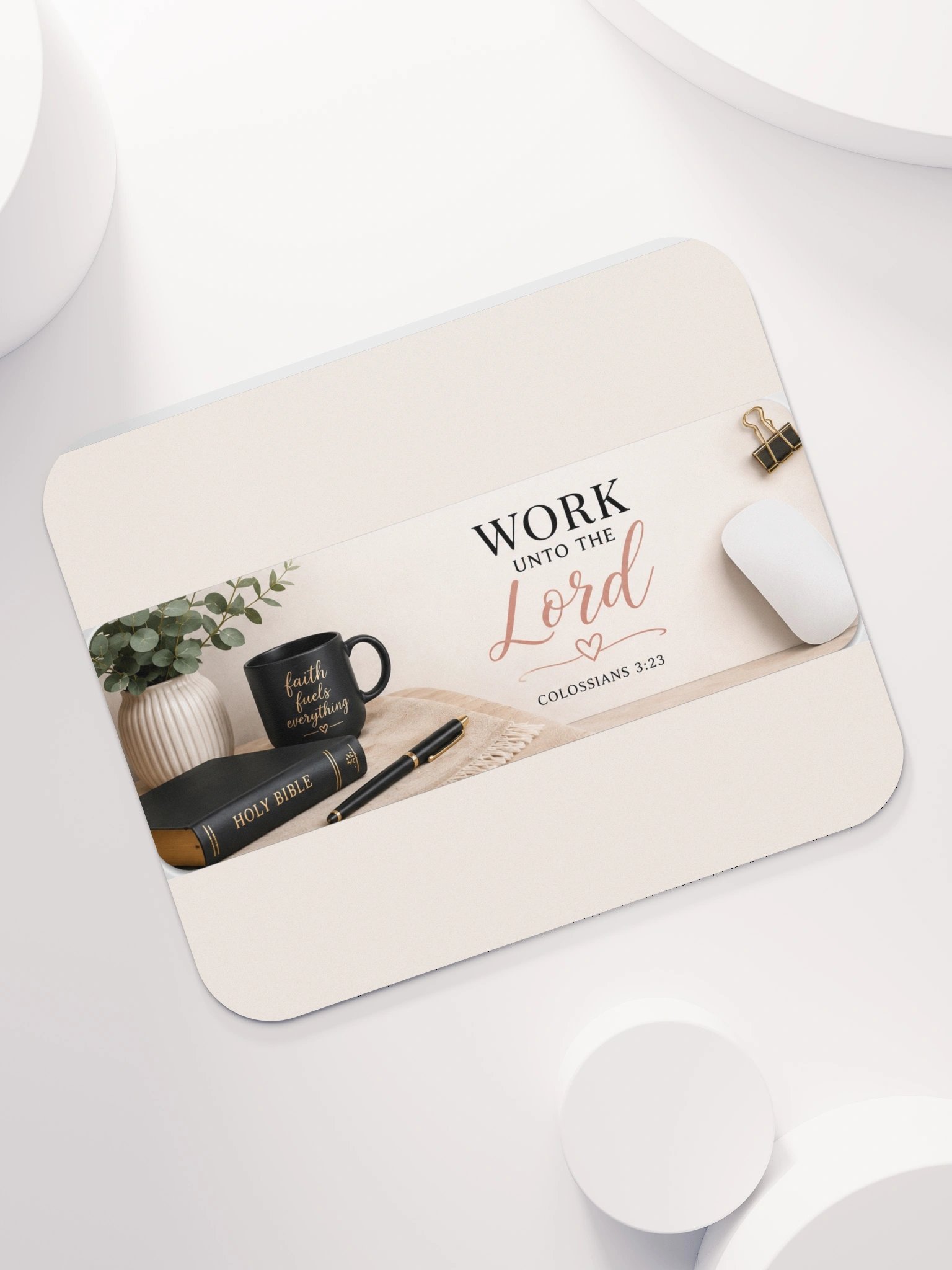 Work Unto the Lord Bible Desk Mouse Pad product image (7)