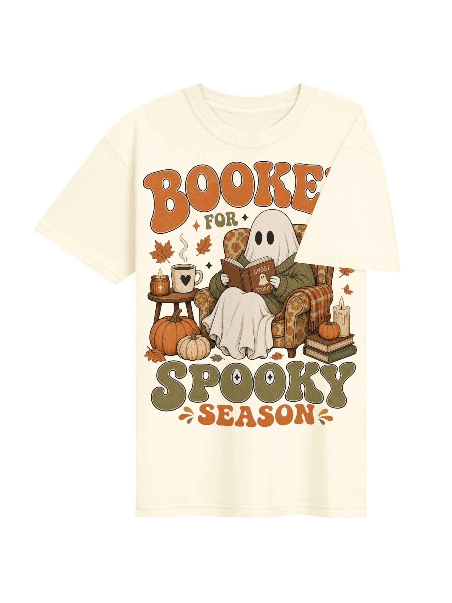 Booked for Spooky Season Ghost Tee product image (40)