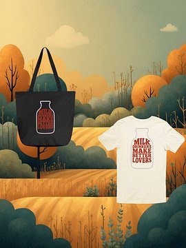 Milk Drinkers Make Better Lovers – Statement Bundle No.4 Eco Tote + Bella Canvas Tee Back Print
