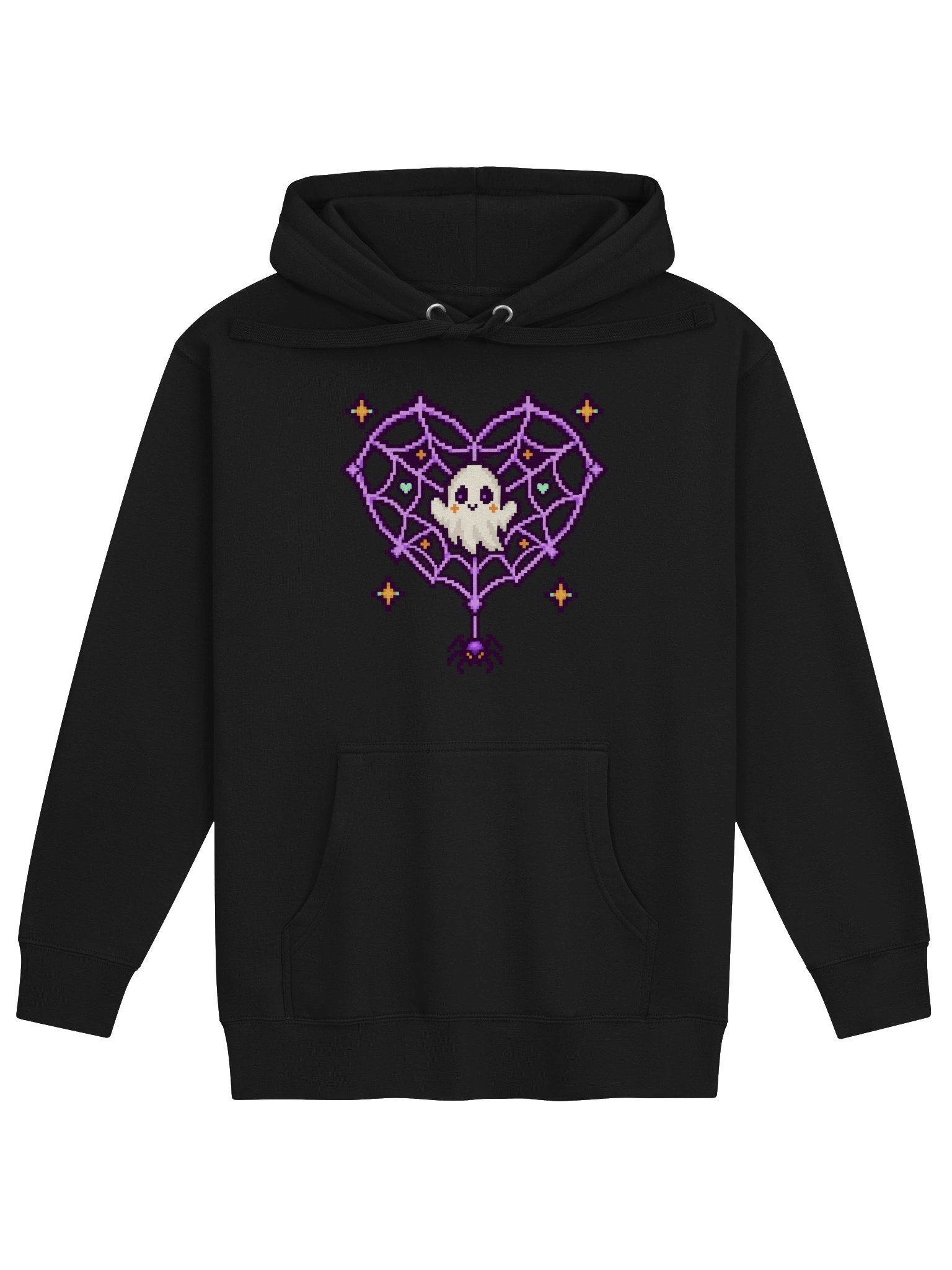 Spiderweb Heart Ghost — Premium Hoodie product image (2)