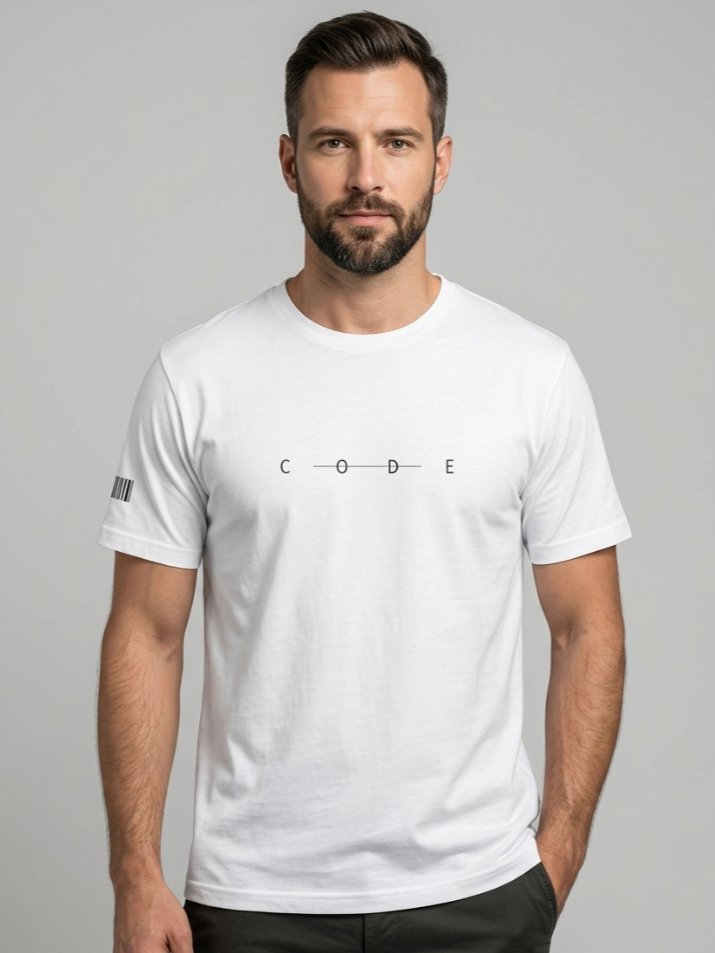 CODE Vibes White T-Shirt product image (2)