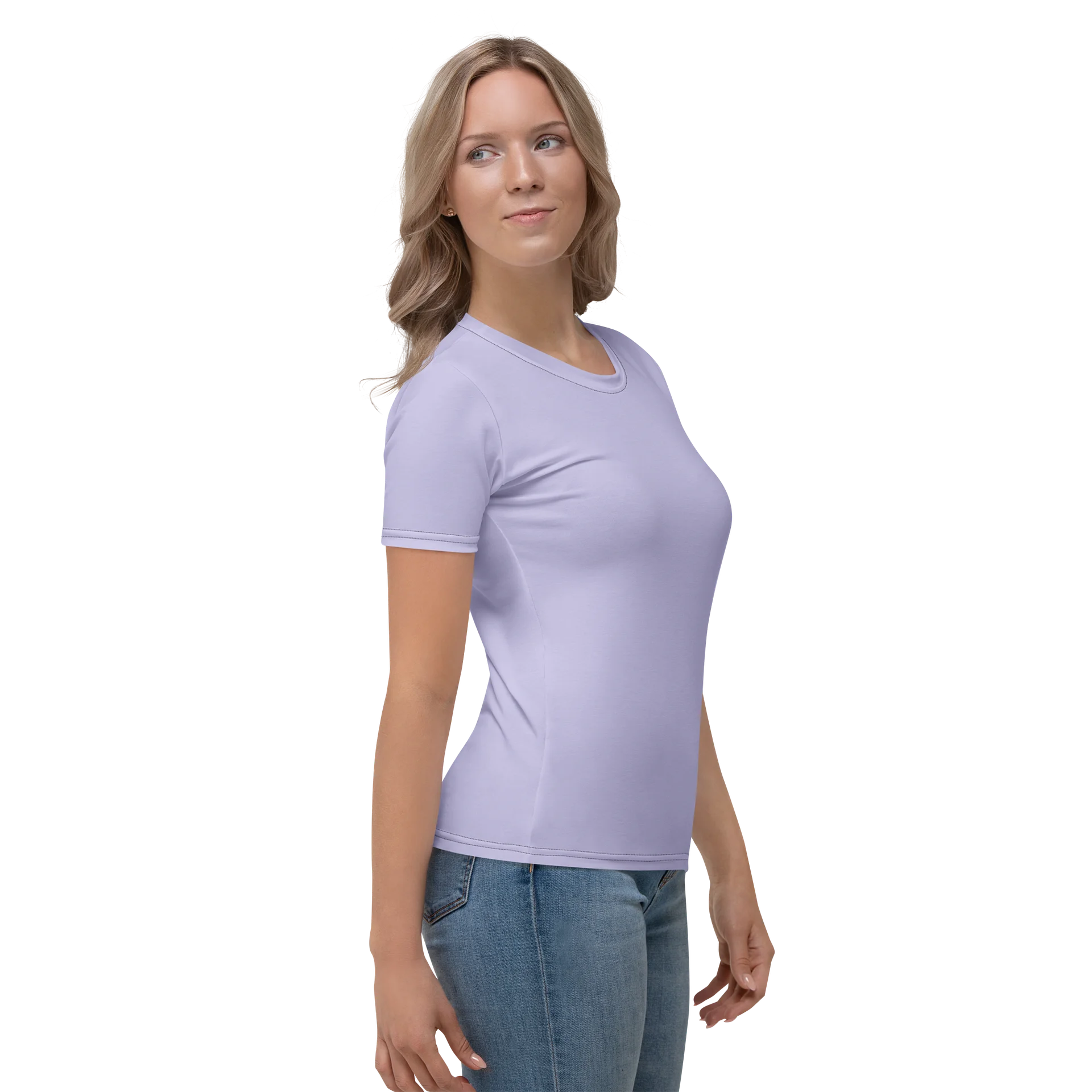 Lavender All-Over Print Crew Neck Tee product image (4)