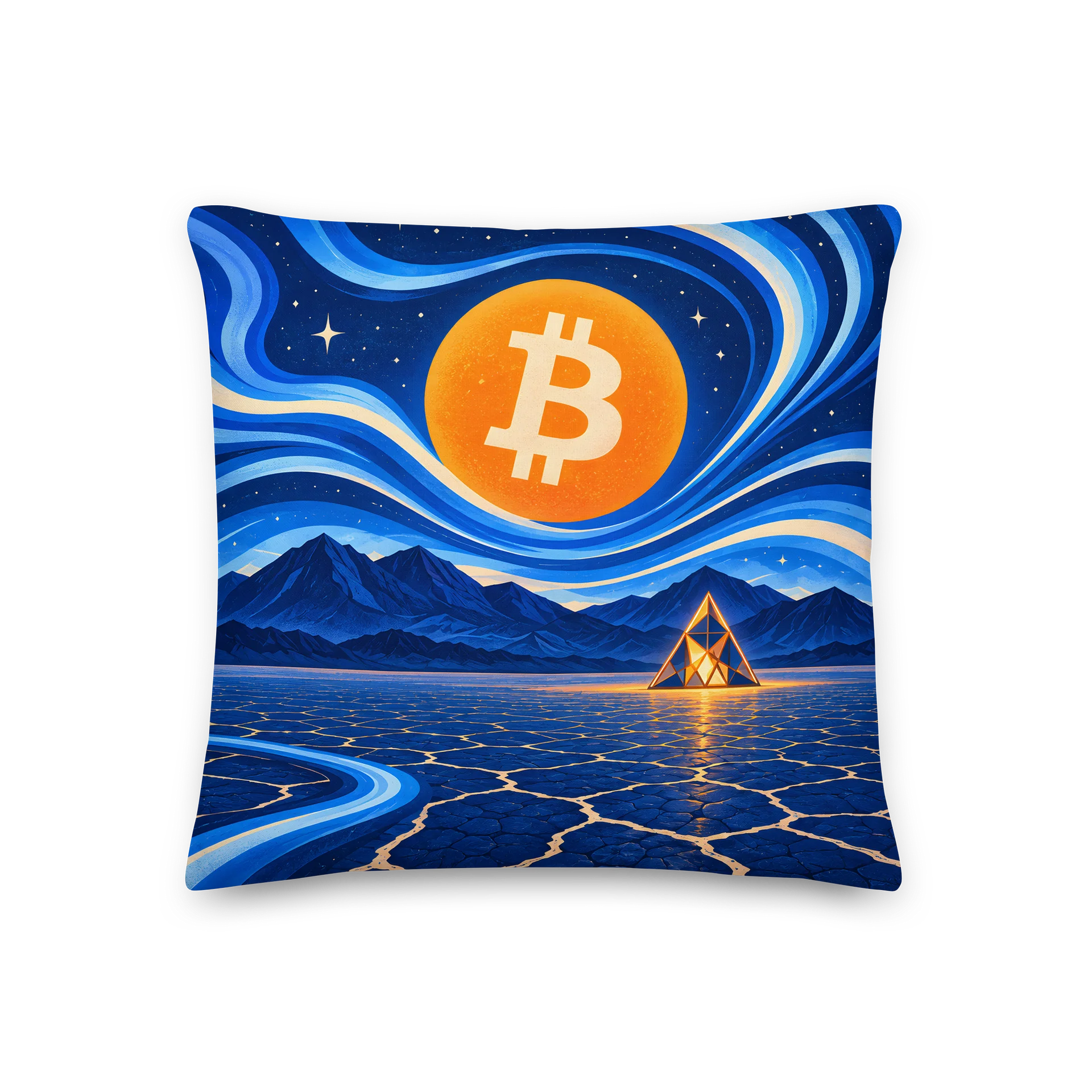 Tailored / Midnight Playa Reversible Bitcoin Pillow product image (2)