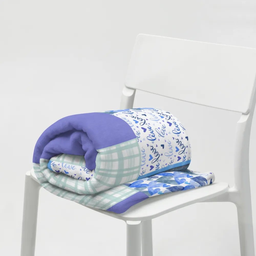 Patchwork Throw Blanket – Serene Blue Harmony product image (10)