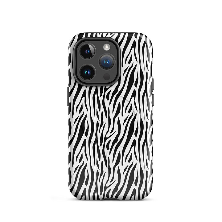Black and White Zebra Shockproof Case For Iphone, Military Grade Drop Protection, Compatible with Magsafe product image (19)