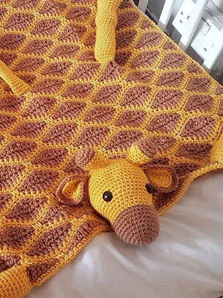 Crochet Giraffe Baby Blanket Pattern - Folding Toy Lovey PDF Pattern - Crafting Happiness product image (4)