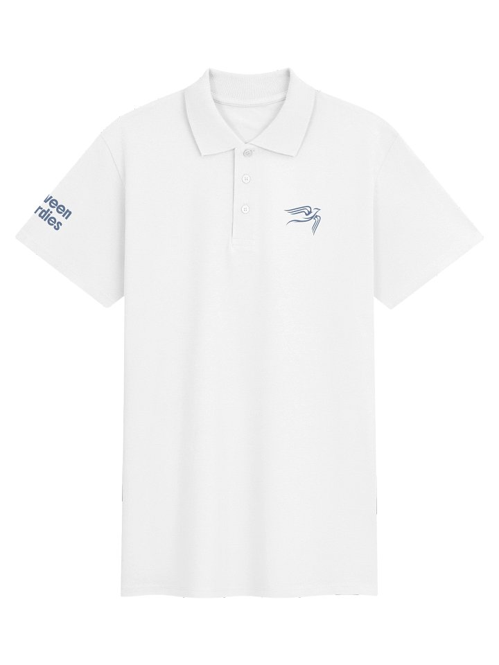 Between Us Birdies White/Navy Logo Unisex Polo product image (1)