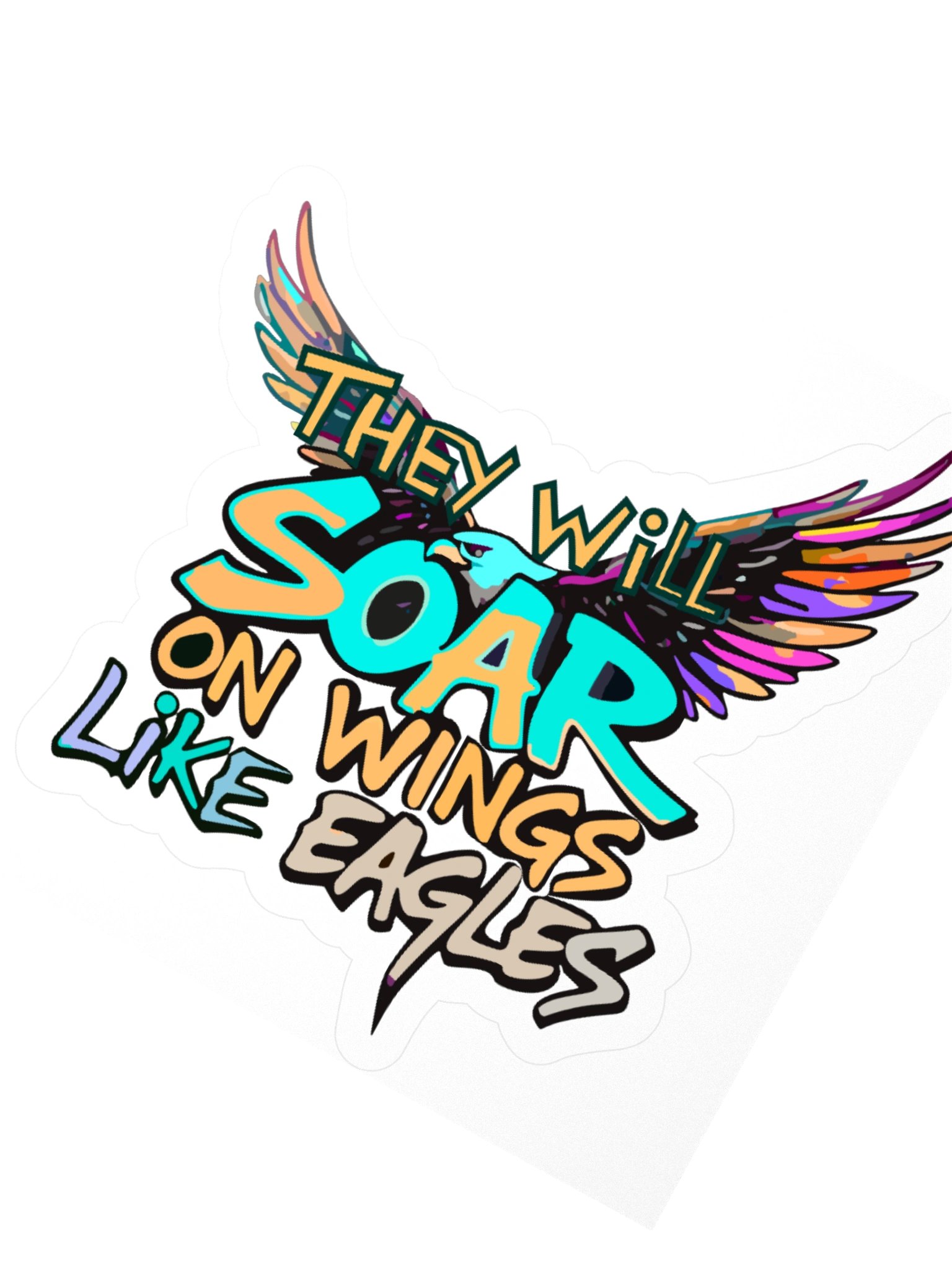 They Will Soar on Wings Like Eagles Vinyl Sticker product image (2)