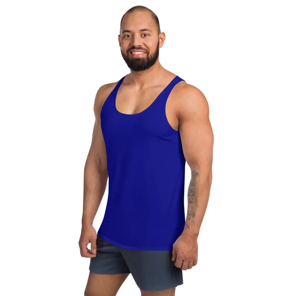 Plain Color Navy Blue Tank Top product image (3)