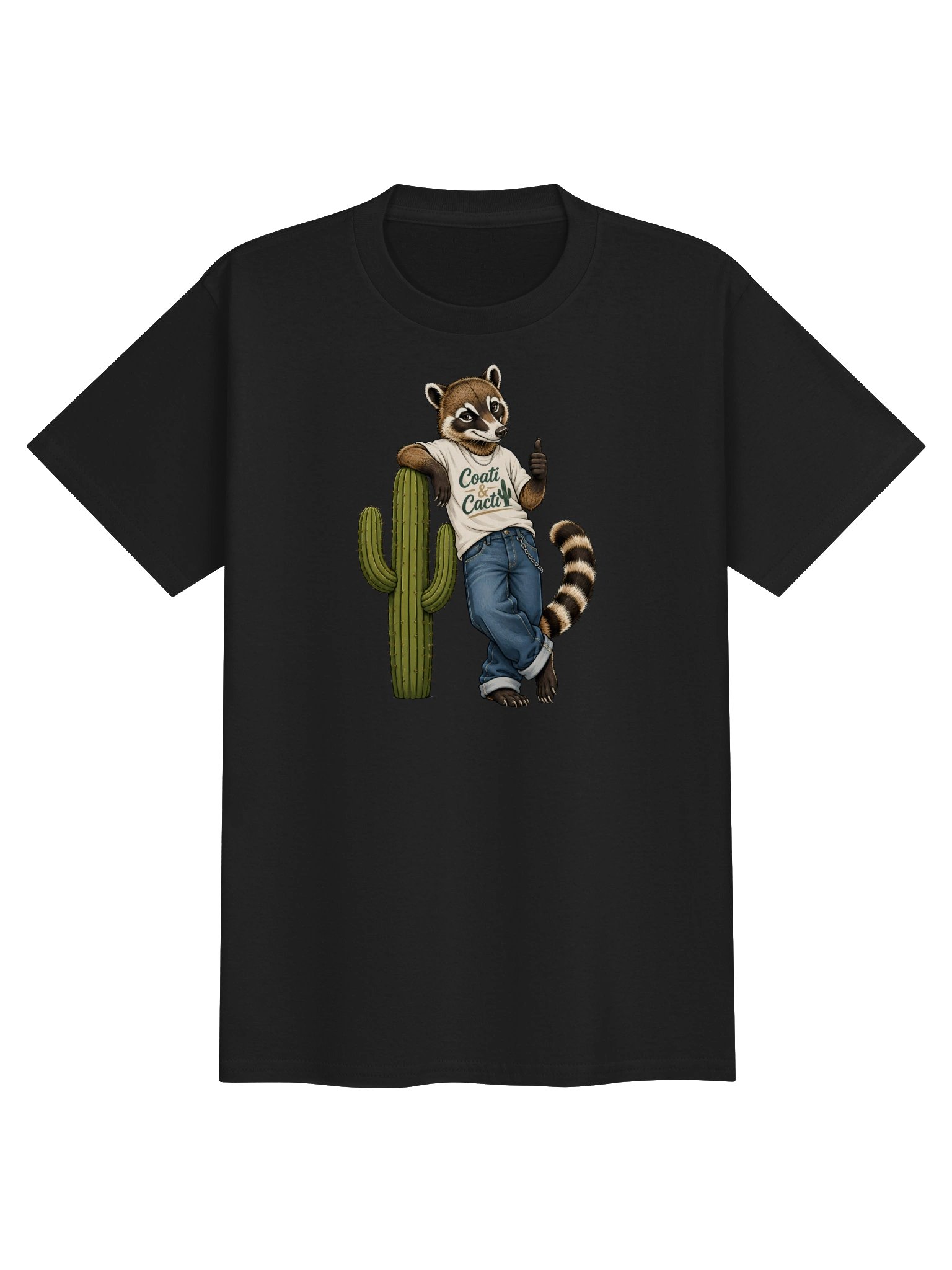 Coati & Cacti Thumbs-Up Youth Tee product image (7)