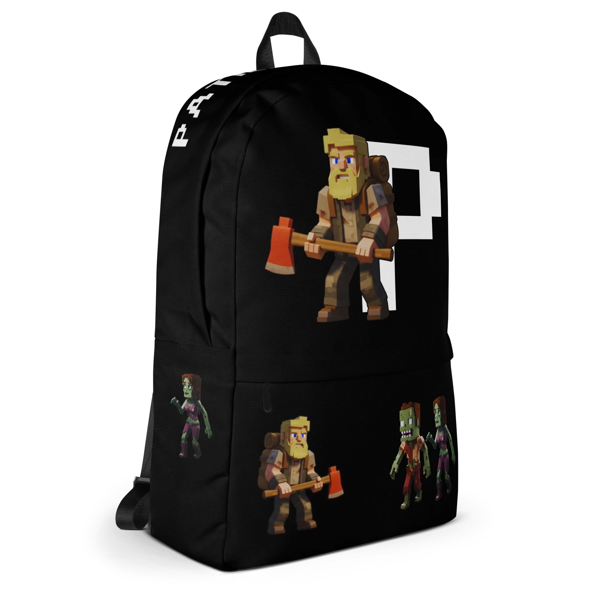 Patient PixelZ All-Over Print Backpack (Black) product image (3)