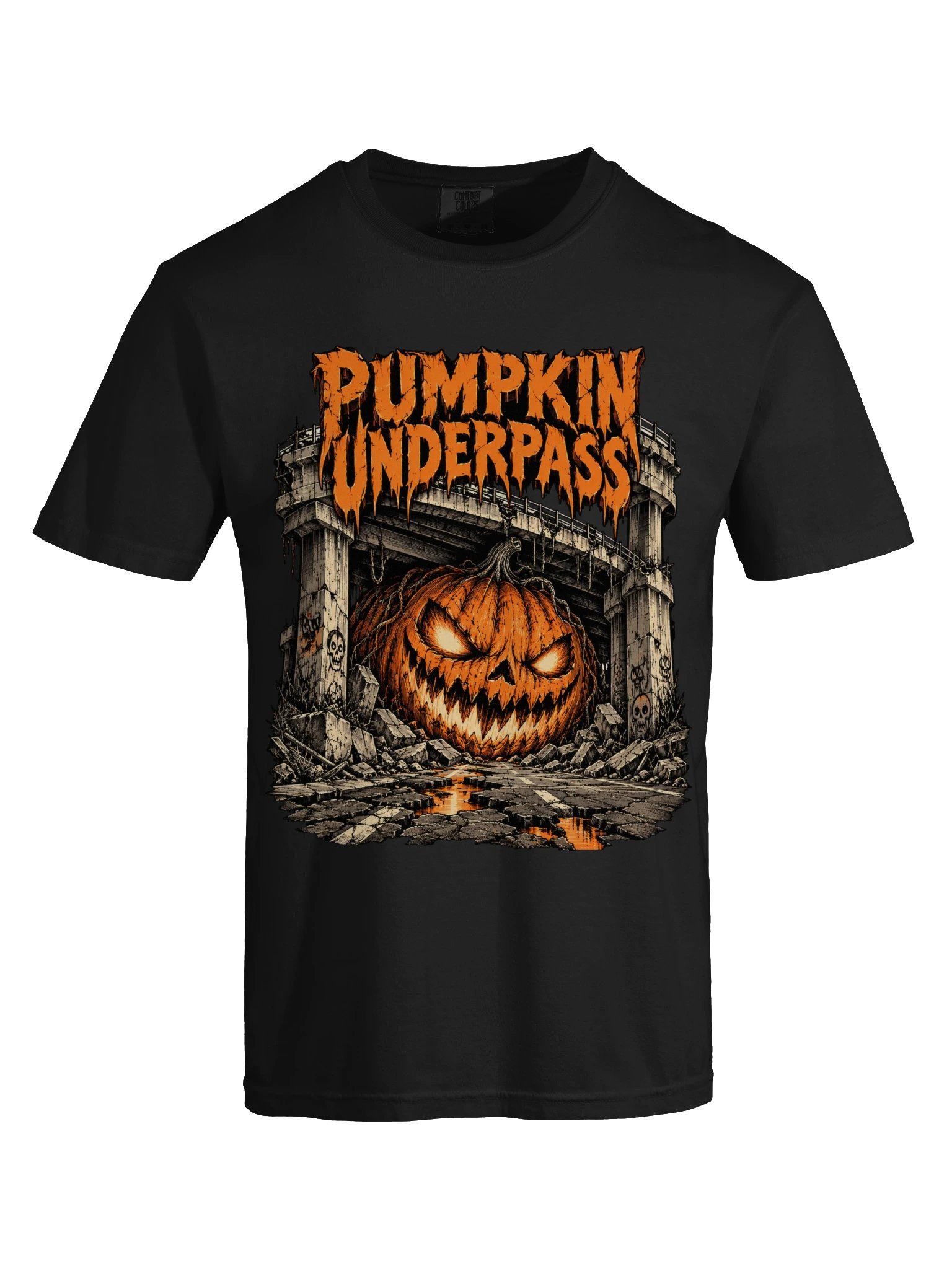 Pumpkin Underpass — Halloween Jack-o'-Lantern T-Shirt product image (9)