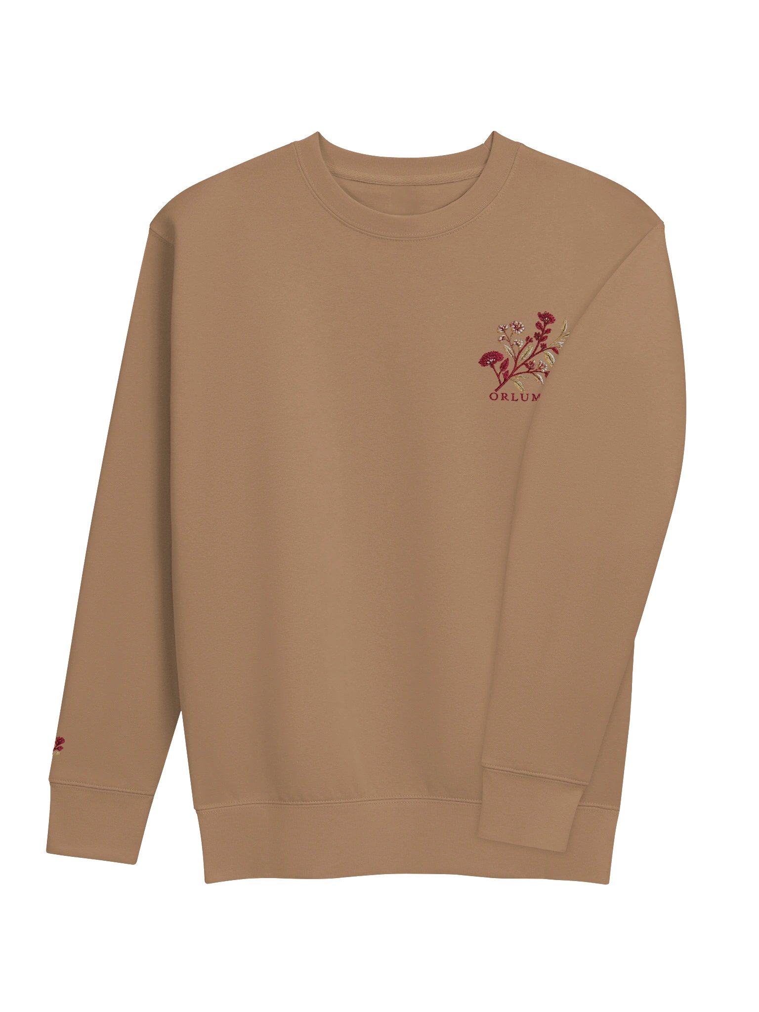 ORLUMIQ Signature Floral Crewneck Sweatshirt – Latte | Women's Boutique Collection product image (5)