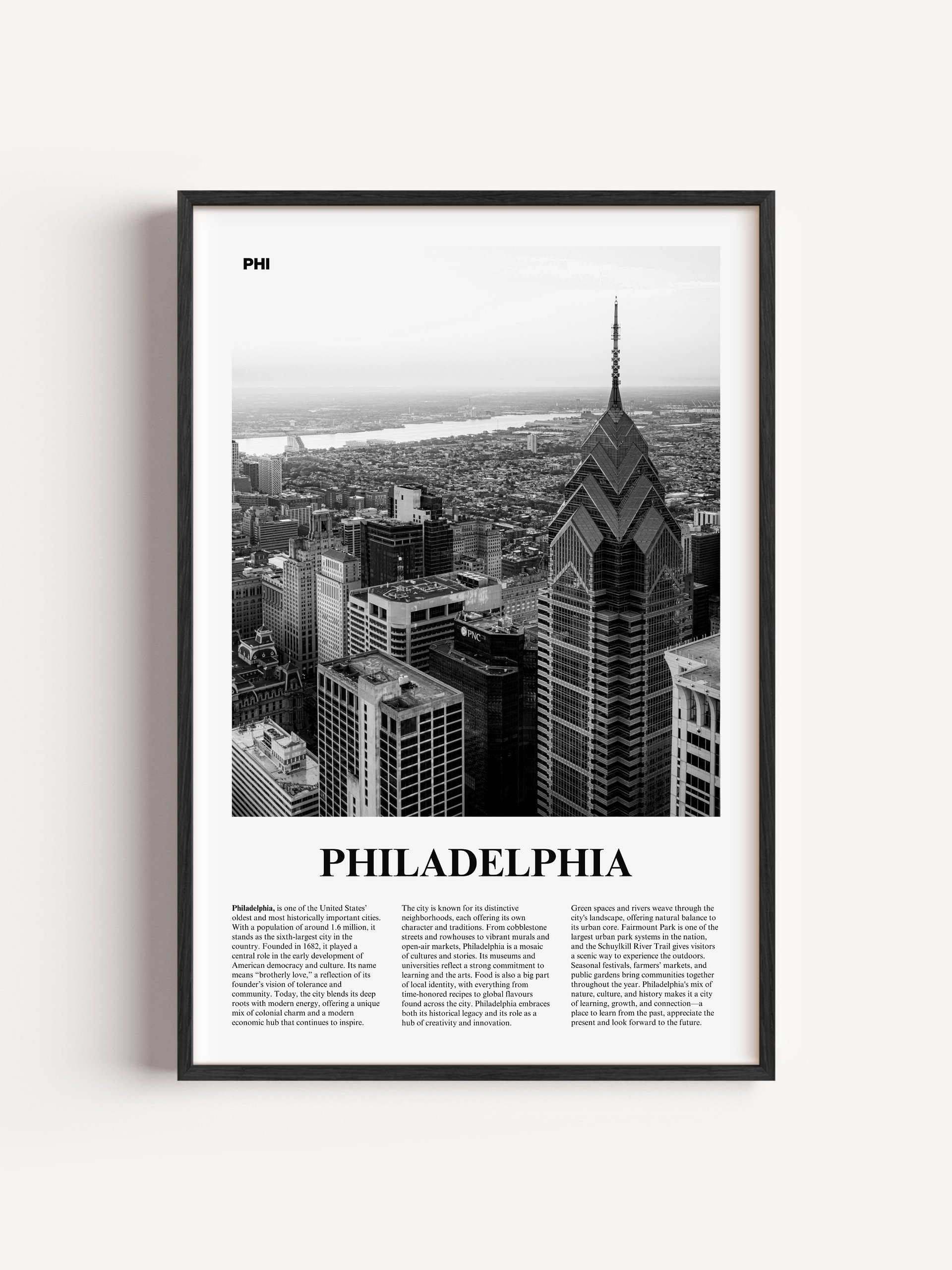 Philadelphia 01 Newspaper Poster | Framed product image (1)