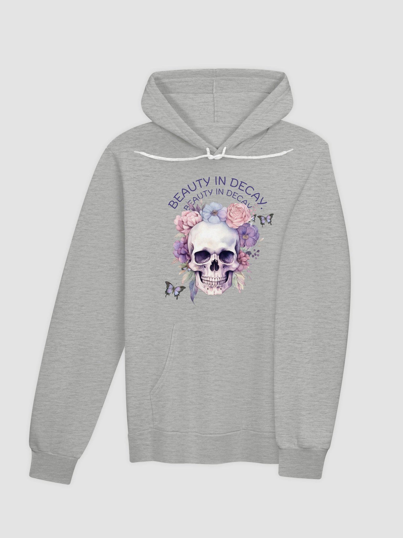 Beauty in Decay Floral Skull Hoodie product image (26)