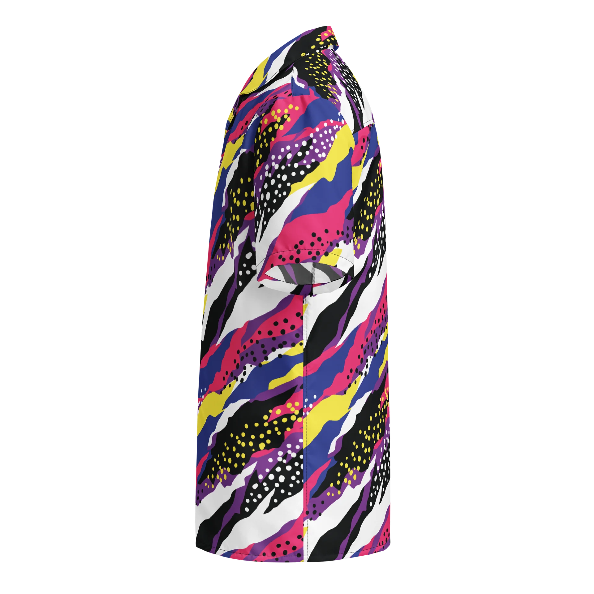 Retro 90s Cyber-Pop Waves | Vibrant All-Over Print Unisex Button Shirt product image (3)