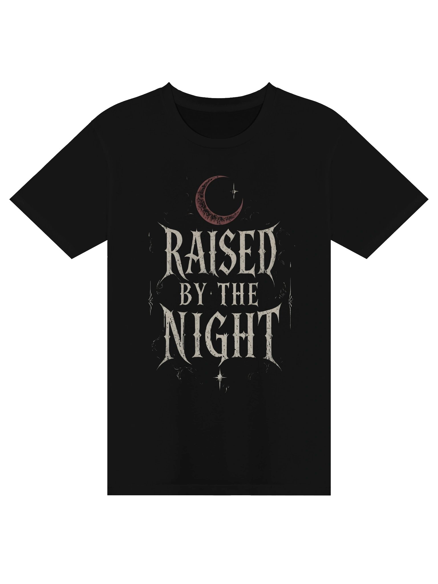 Raised By The Night Gothic T-Shirt | Dark Moon Graphic Tee product image (2)