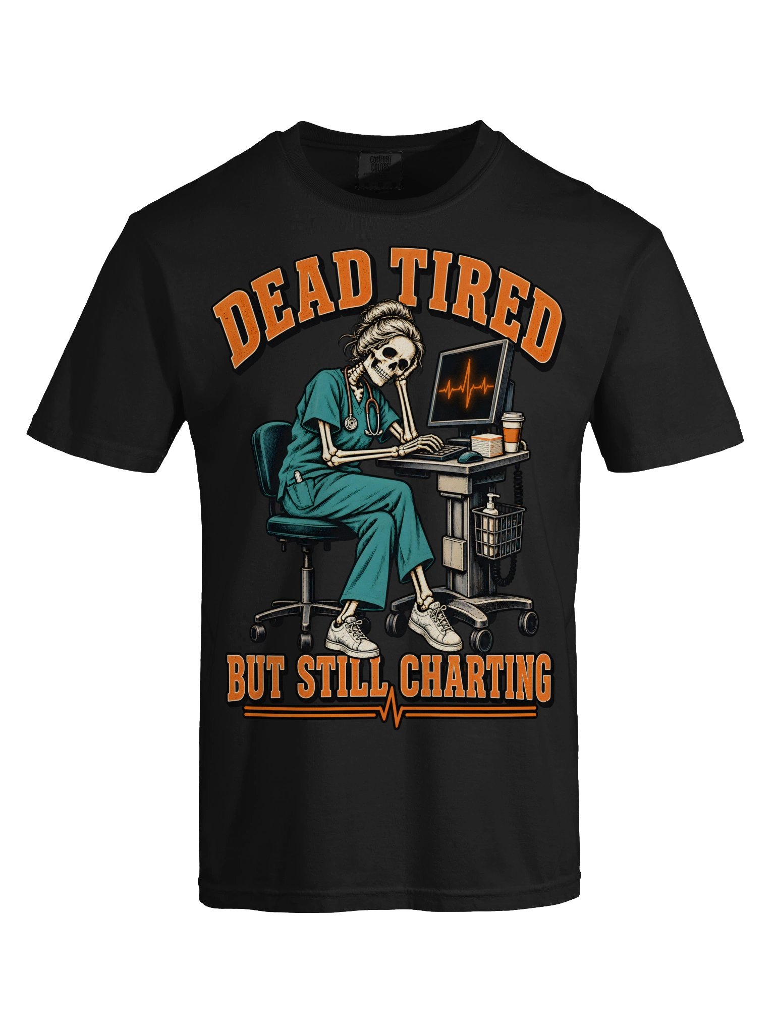 Dead Tired but Still Charting | Halloween Nurse Shirt product image (9)