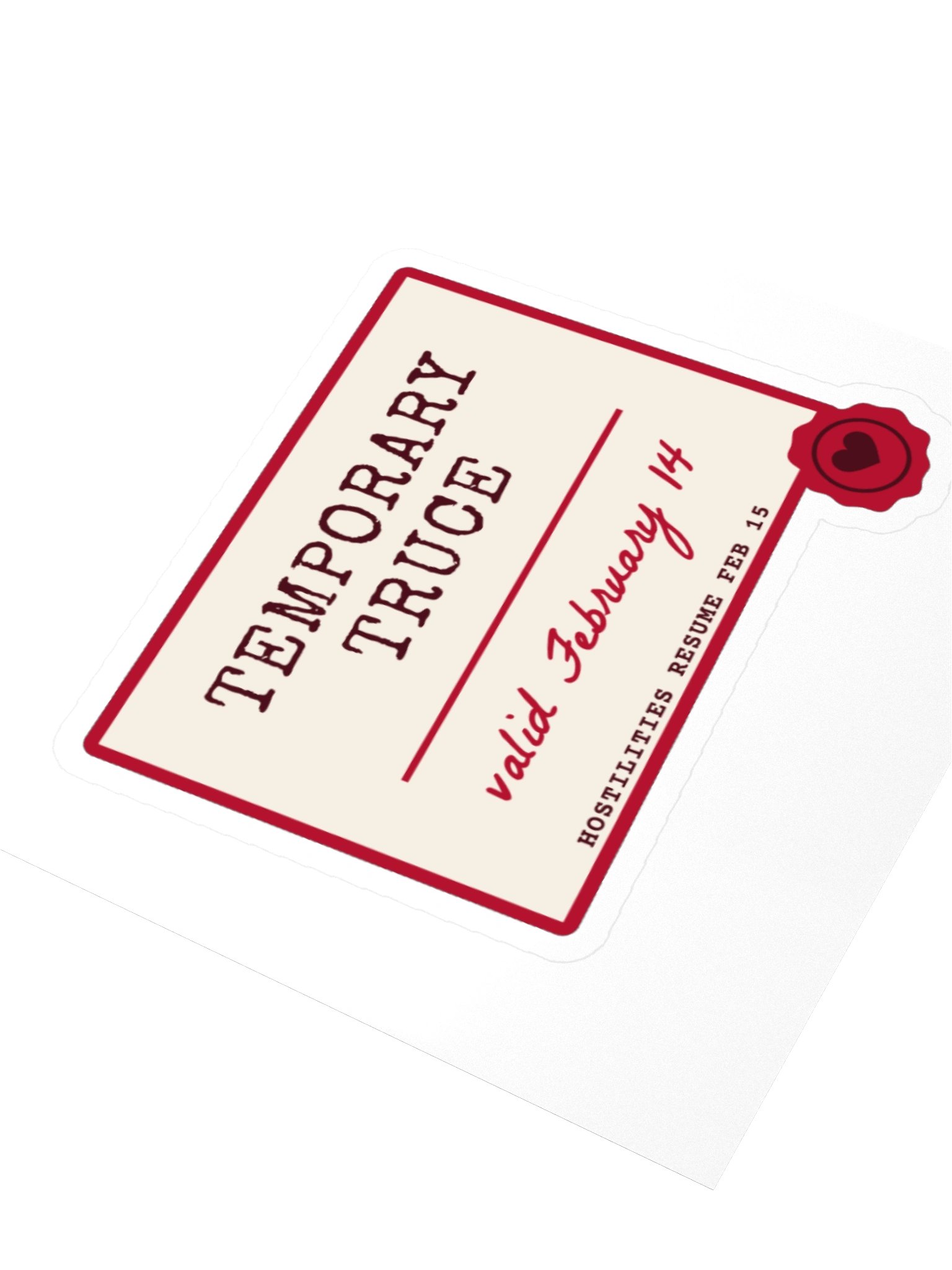 Temporary Truce Sticker product image (3)