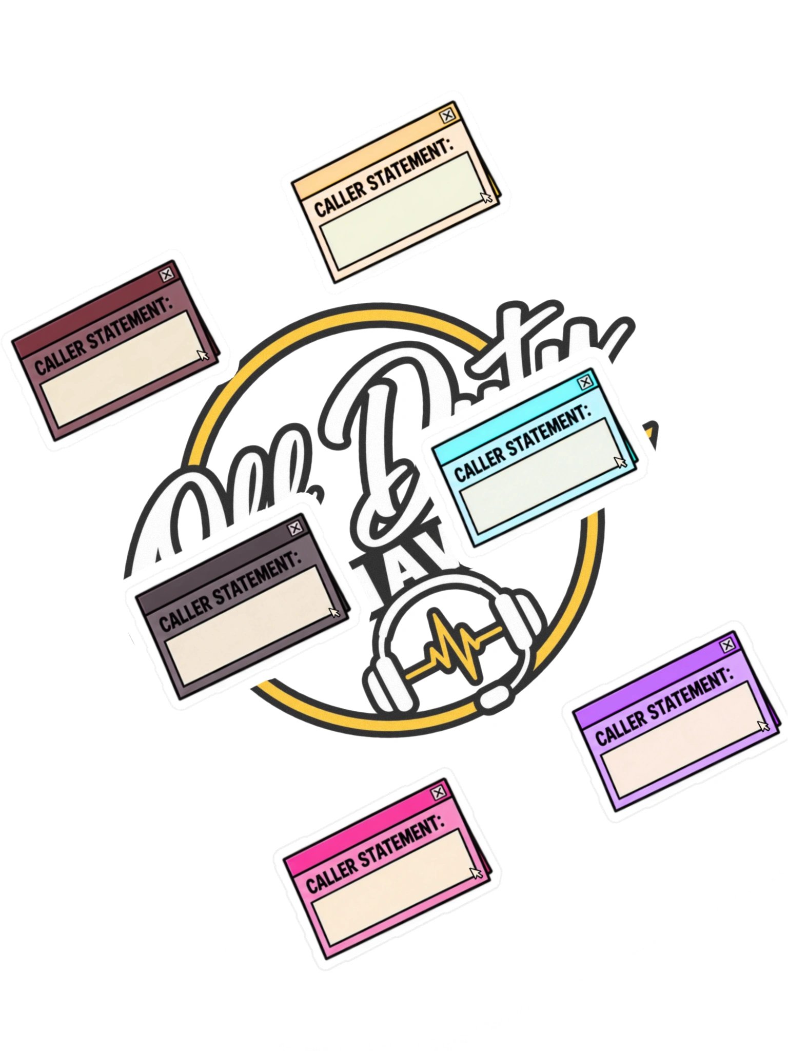 CTO Gold- Caller Statement Sticker Sheet product image (1)