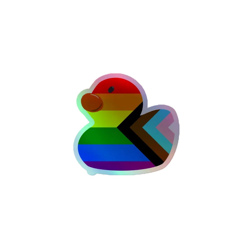 Holo Pride Duck Sticker product image (1)
