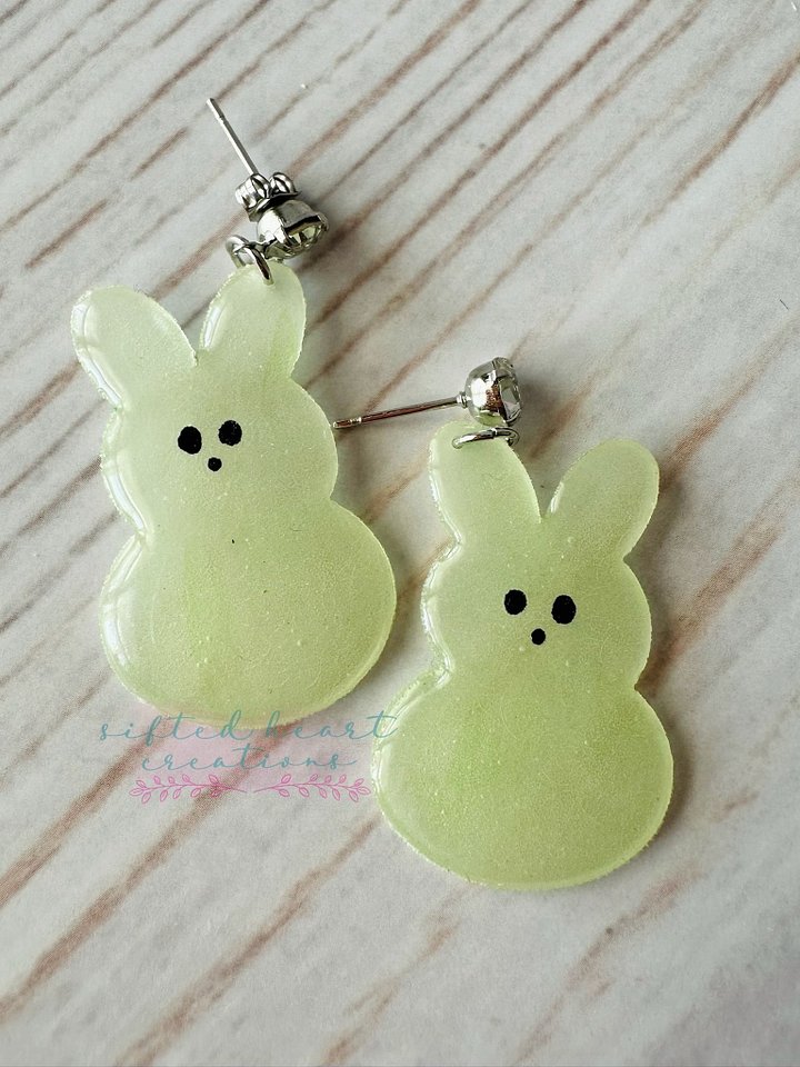 Marshmallow Bunny Earrings product image (2)