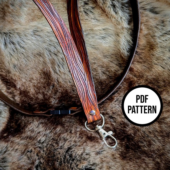 Woodgrain Leather Lanyard Pattern: DIY Leathercraft (PDF) product image (2)