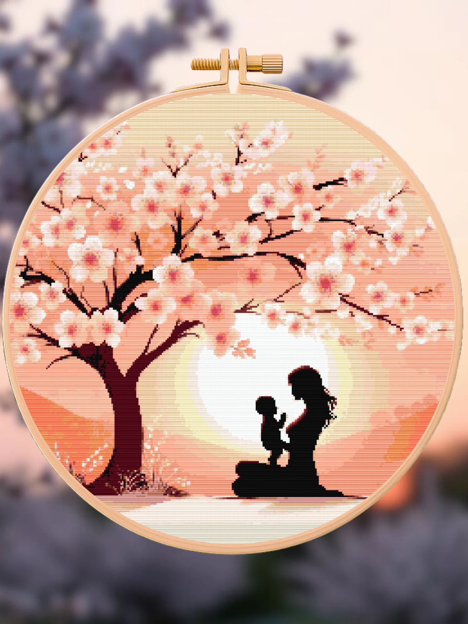 Blossom Hugs Cross Stitch Pattern product image (1)