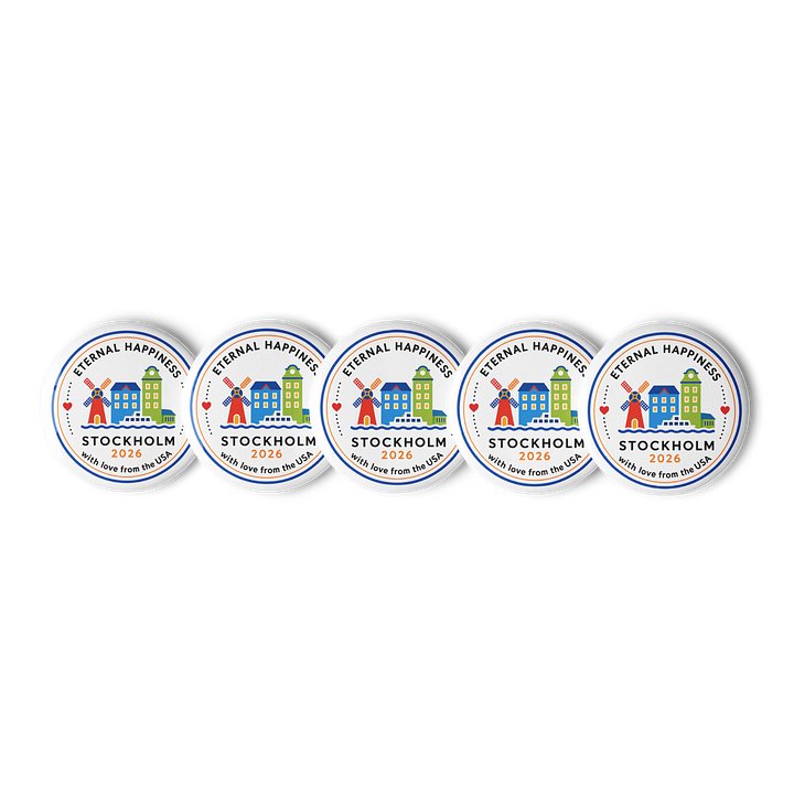 Eternal Happiness Stockholm 2026 Pin – With Love from the USA product image (2)