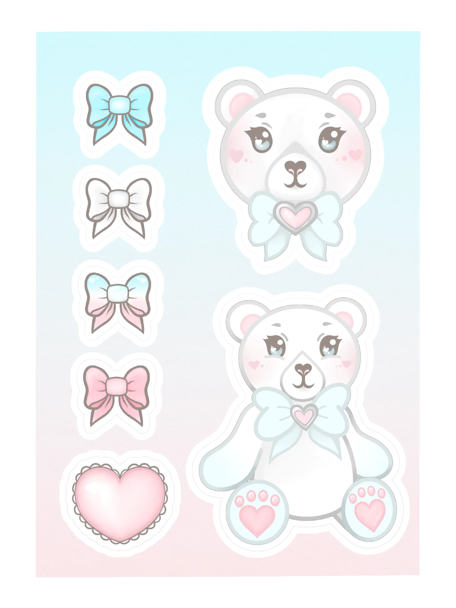 Bears & Bows Sticker Sheet product image (3)