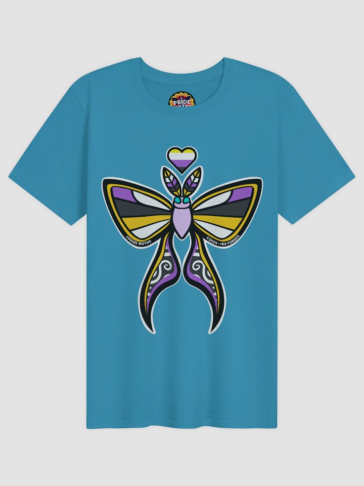 № 8 | NONBINARY PRIDE MOTH | GRAPHIC TEE | T-SHIRT product image (1)