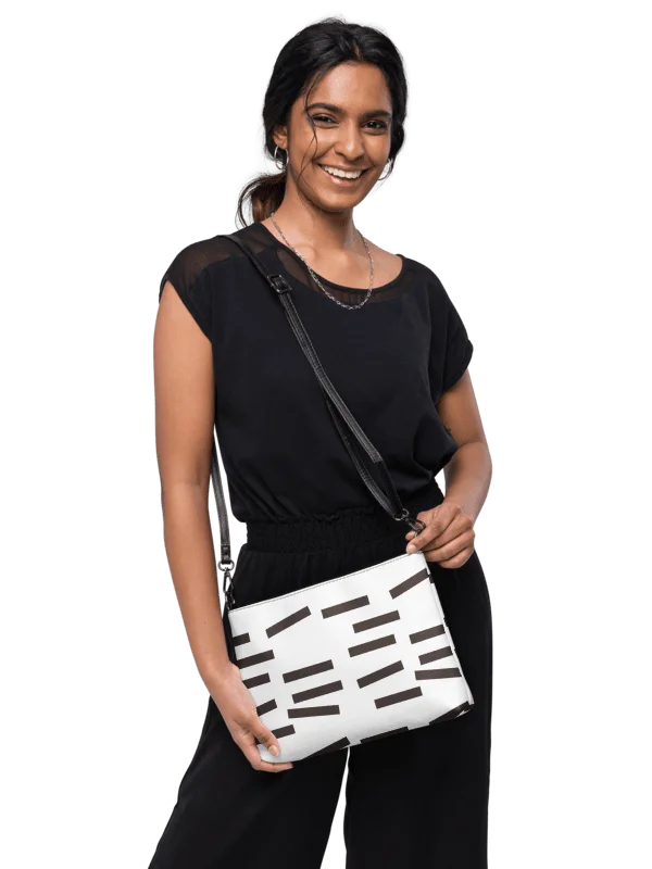 Monochrome Grid Crossbody Bag product image (1)