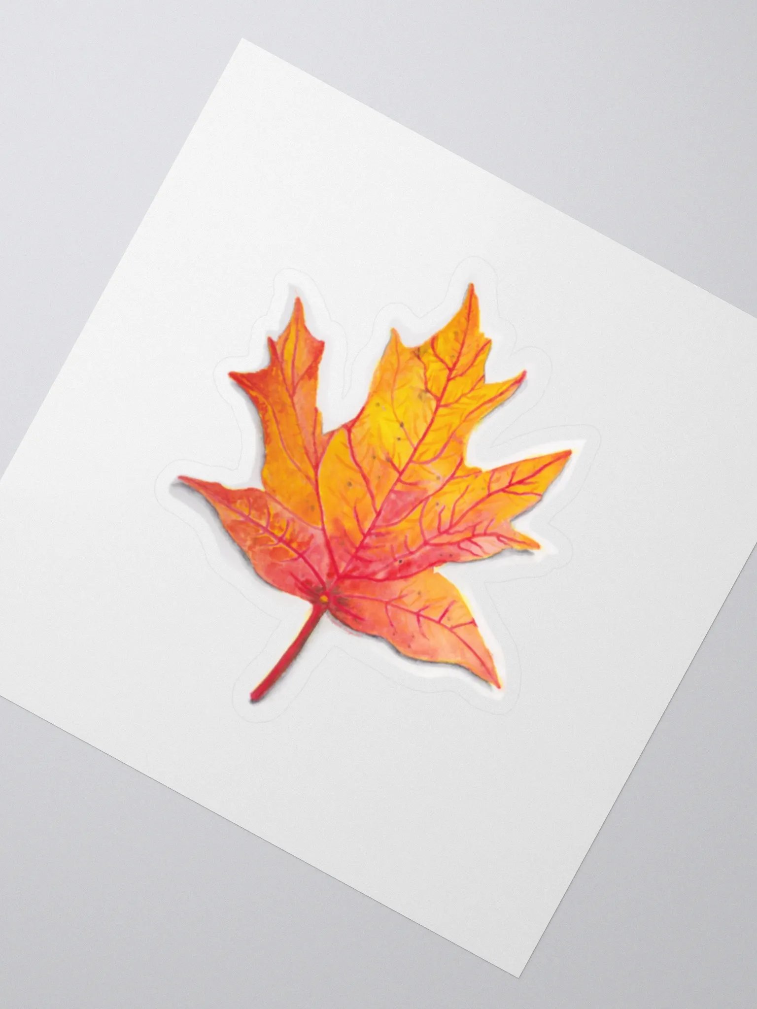 Autumn Leaf Kiss Cut Sticker by Squibble design product image (2)