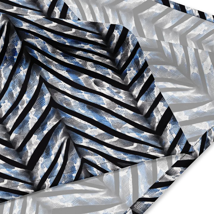 Blue Grey Snake Skin Bandana product image (4)