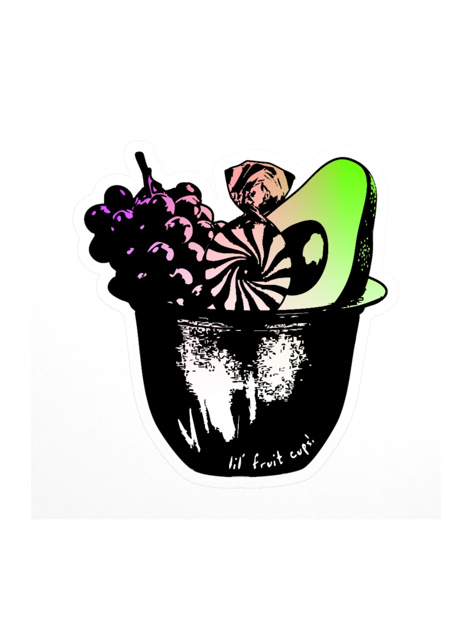 Little Fruit Cups Sticker product image (2)
