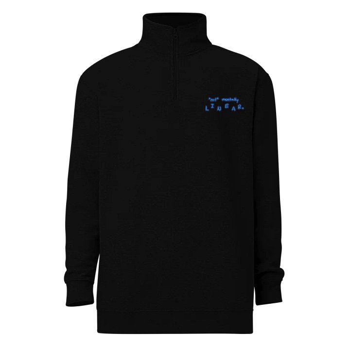 *not* mentally linear. (electric design) embroidered quarter zip product image (2)