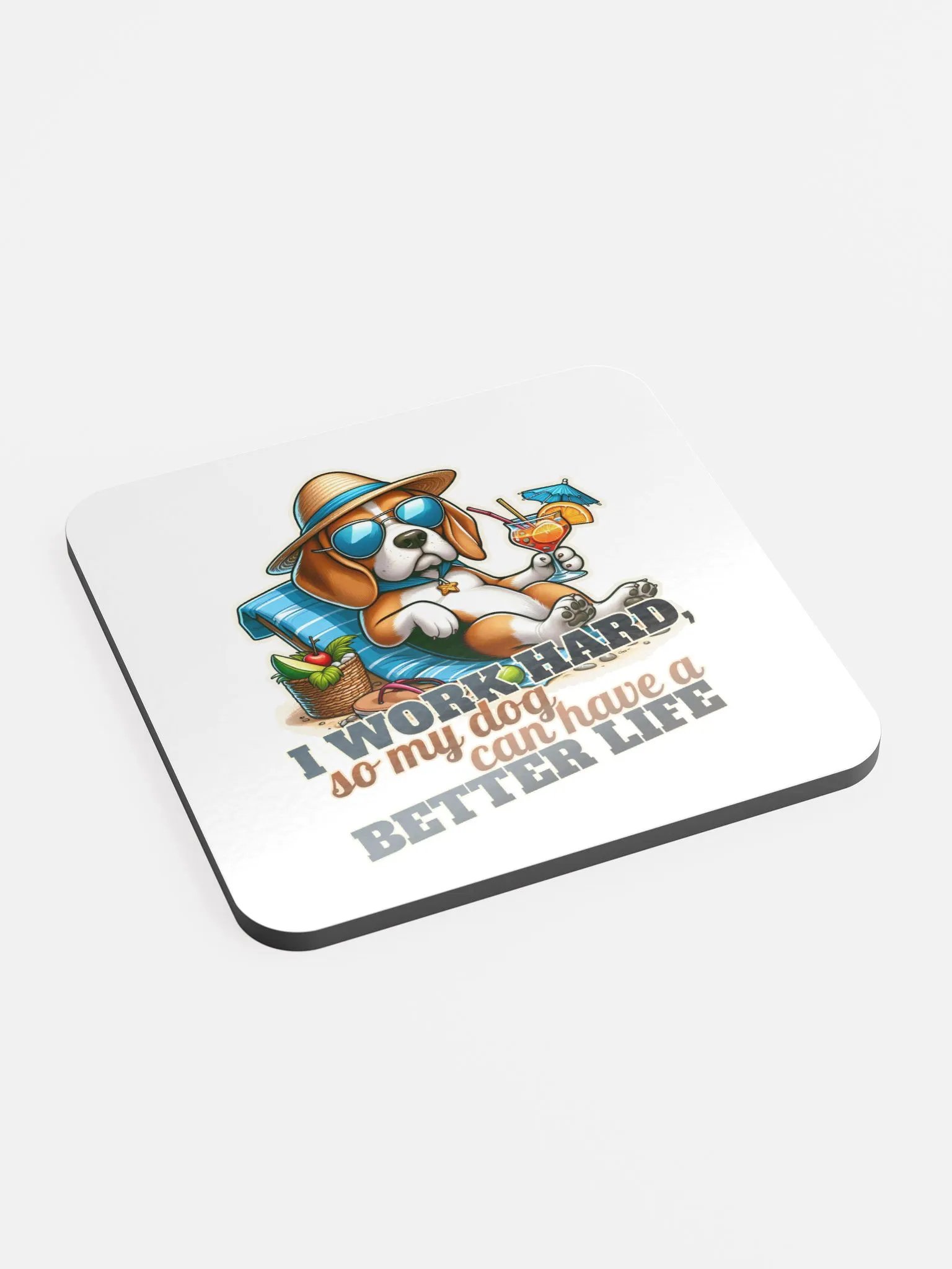 Work Hard - Beagle Beach - Coaster product image (2)