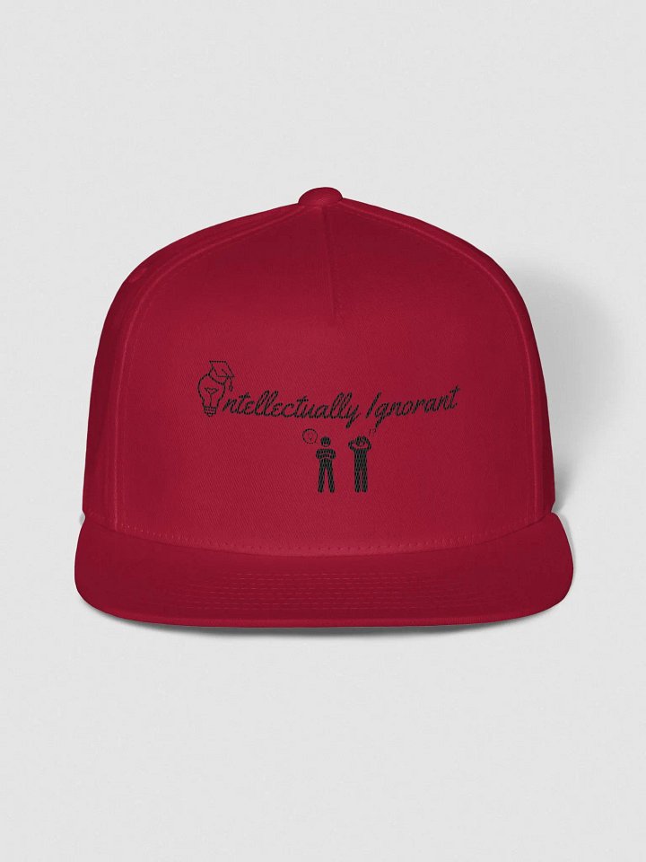 Intellectually Ignorant Black logo Snapback hat product image (1)