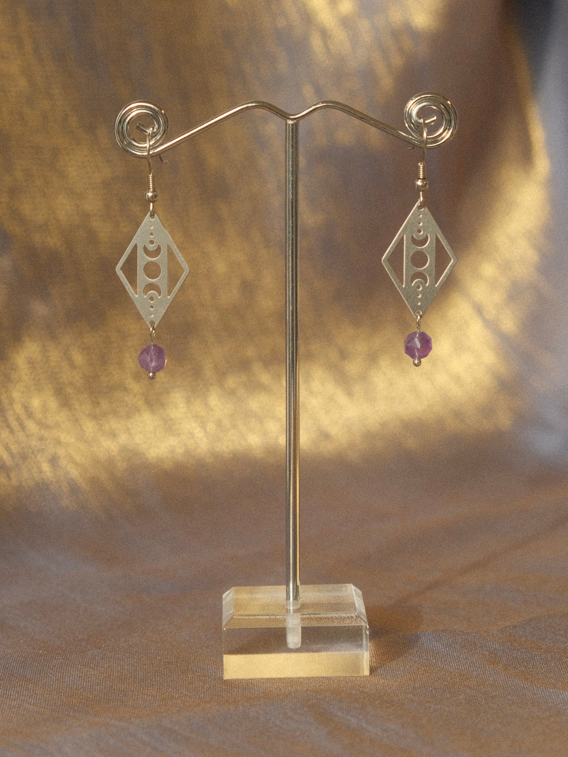 Amethyst Moon Phases Earrings product image (6)