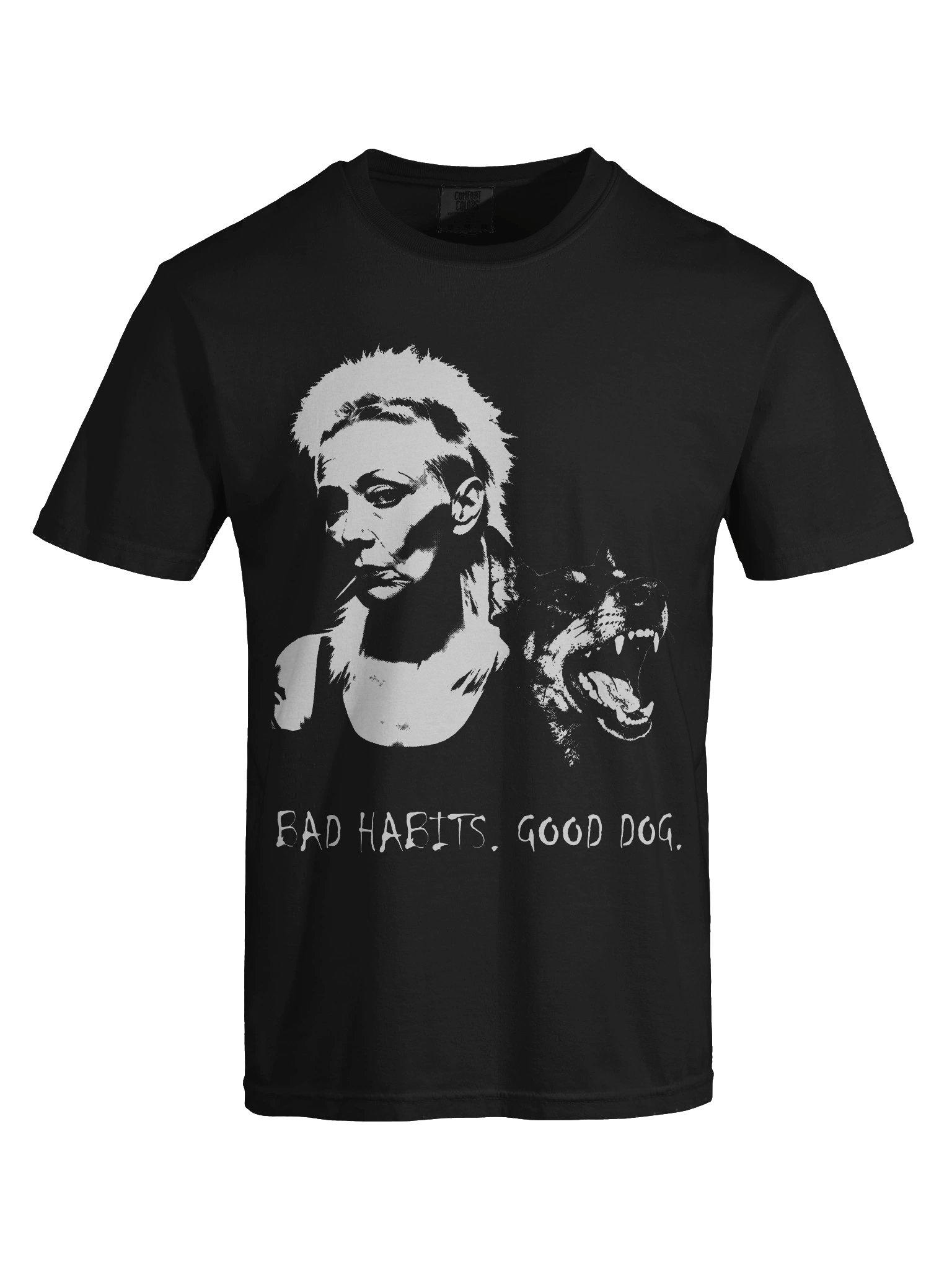 Bad Habits. Good Dog. // Heavyweight Vintage Graphic Tee product image (6)