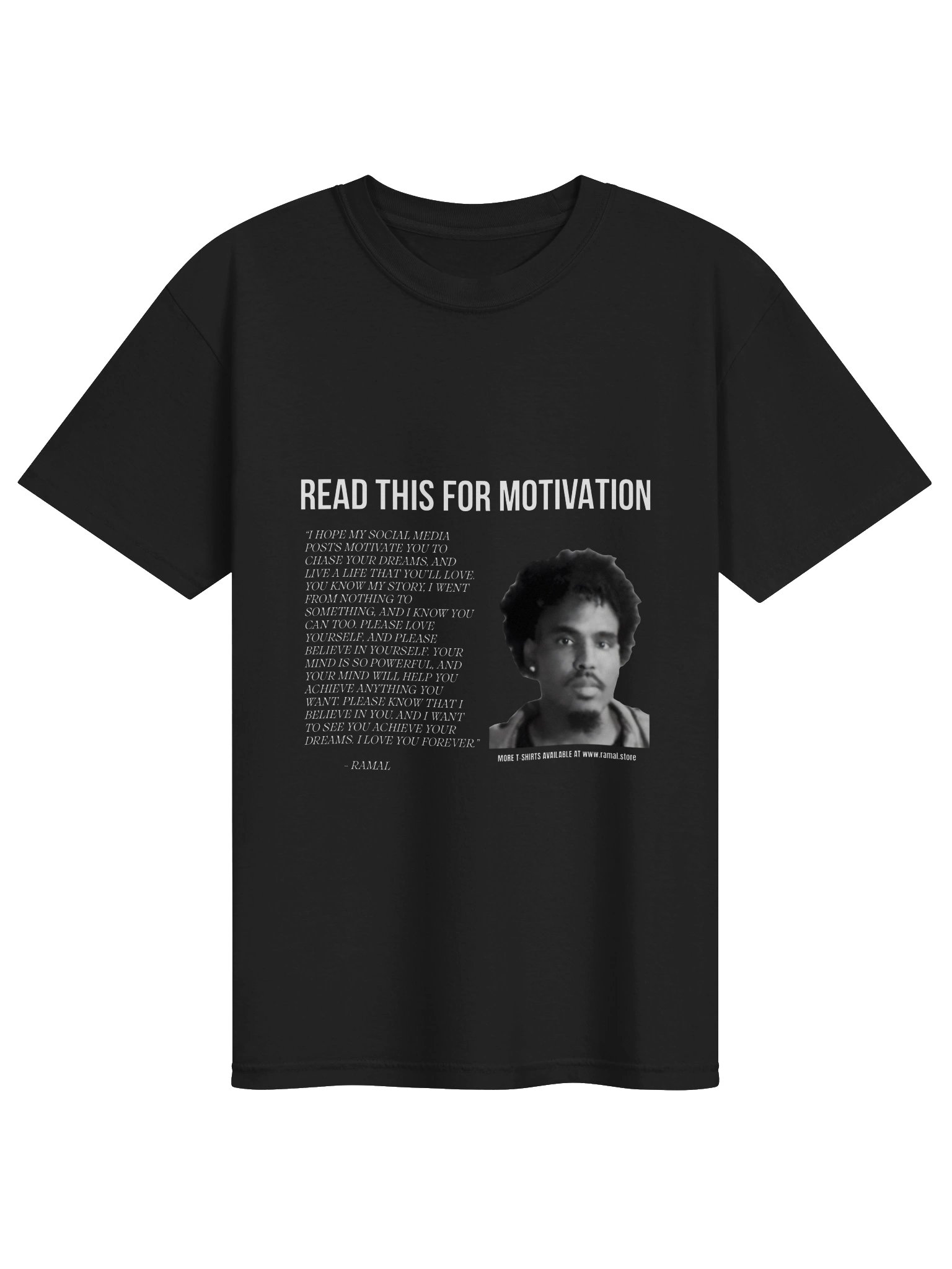 BLACK MOTIVATIONAL T-SHIRT product image (1)