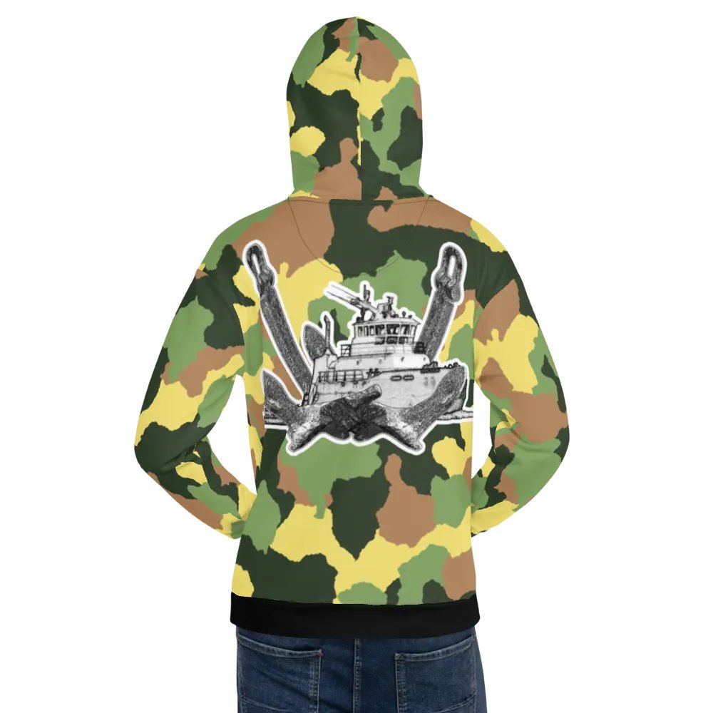 2 Anchor Titan Tug (Green Camouflage) Hoodie – Performance Marine Wear | Twin Anchor Apparel North Current Line product image (10)