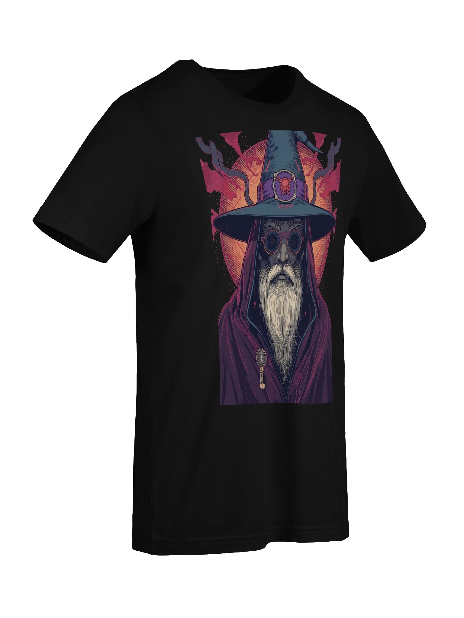 Retro Wizard Portrait Lightweight T-Shirt product image (2)