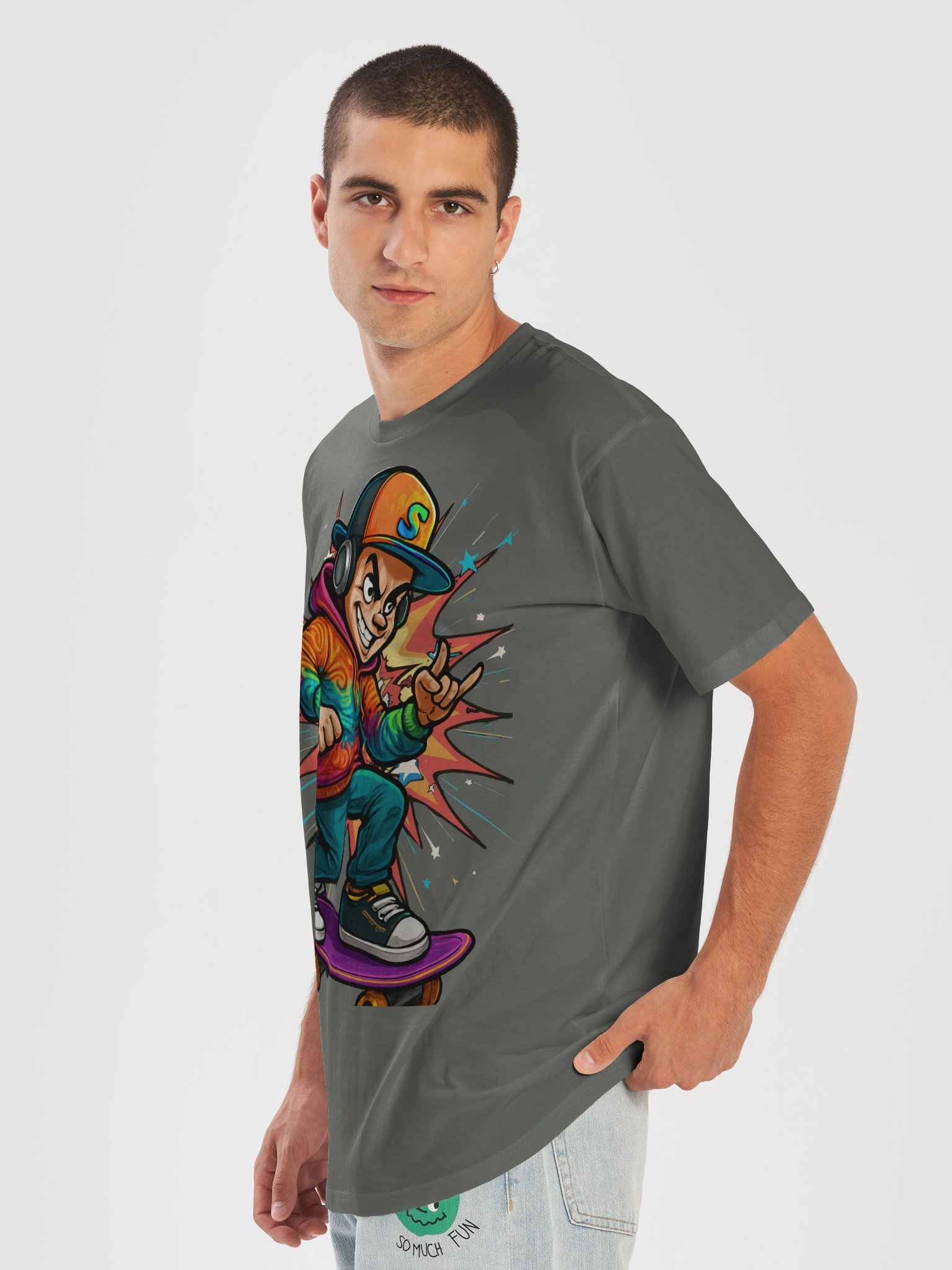 Abstract Skateboarder Unisex Premium T-Shirt product image (10)