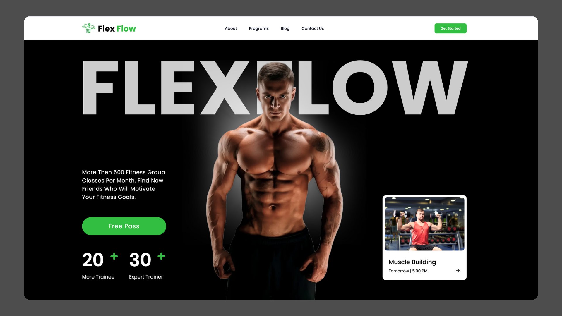 Modern Fitness Website with Next.js 15, Tailwind CSS, Shadcn UI & AOS Animation product image (1)
